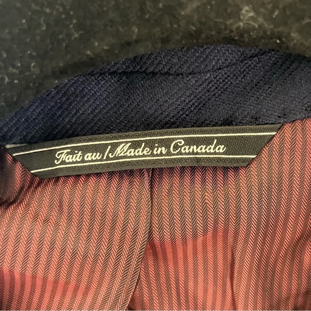 Jack Victor Saks Fifth Ave Men’s Navy 100% Worsted Cashmere Jacket Coat (40S)